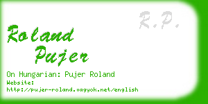 roland pujer business card